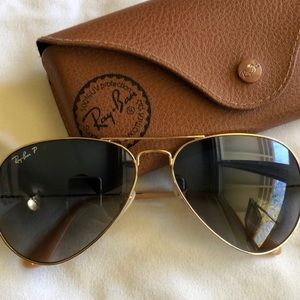 Polarized Ray Ban Aviator Sunglasses